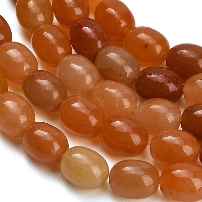 Natural Red Aventurine Beads Strands GG-CBA792A-F01-8x10mm-1