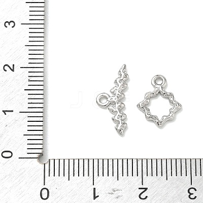 Hanmmered Brass Toggle Clasps KK-CBA42CA-01B-P-1