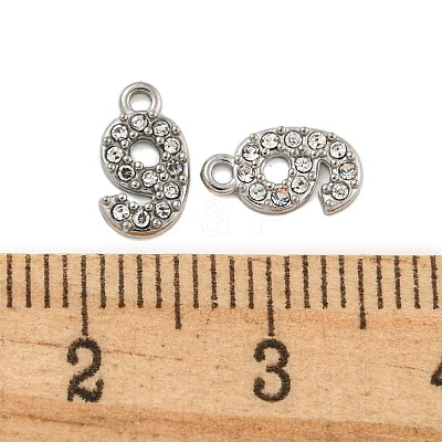 304 Stainless Steel Pendants STAS-L080-002P-09-1