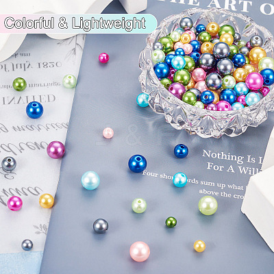 540Pcs 27 Style Spray Painted ABS Plastic Imitation Pearl Beads OACR-TA0001-18-1