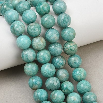 Natural Amazonite Beads Strands G-F461-12-10mm-01-1