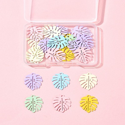 24Pcs Spray Painted Alloy Pendants FIND-FS0003-35-1