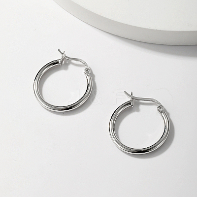 Vintage S925 Sterling Silver Hoop Earrings NK6073-1