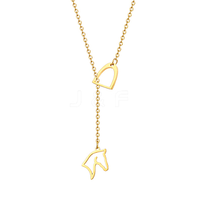 304 Stainless Steel Lariat Necklaces JR3164-1-1
