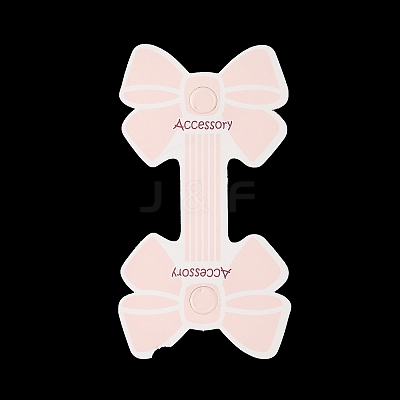 Fold Over Bowknot Cardboard Paper Jewelry Display Cards for Necklace & Bracelet Storage CDIS-A006-06-1
