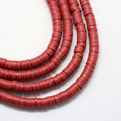 Handmade Polymer Clay Beads X-CLAY-R067-6.0mm-29-1