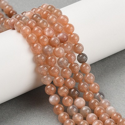 Natural Multi-Moonstone Beads Strands G-J157-6mm-06A-01-1