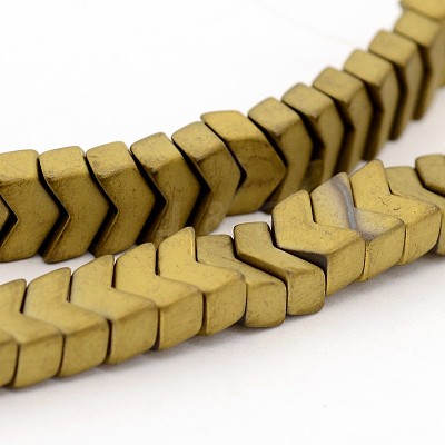 Frosted Electroplate Non-magnetic Synthetic Hematite Bead Strands G-J286-04B-1