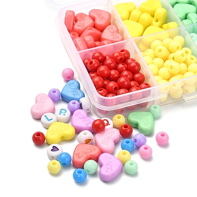 Opaque Acrylic Beads SACR-YW0001-45-1