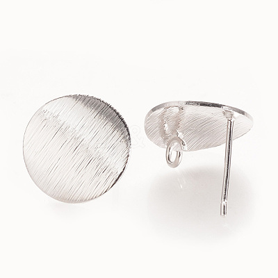 Brass Ear Stud Findings KK-S336-16P-1