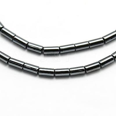Grade AA Non-magnetic Synthetic Hematite Column Beads Strands G-F161-07C-1