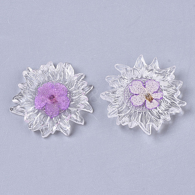 Transparent Clear Epoxy Resin Cabochons CRES-N025-02E-1