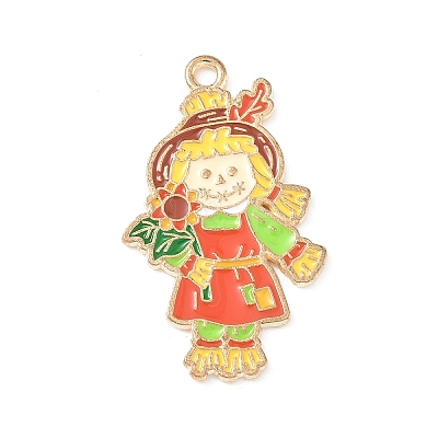 Thanksgiving Day Alloy Enamel Pendants ENAM-I076-01G-03-1