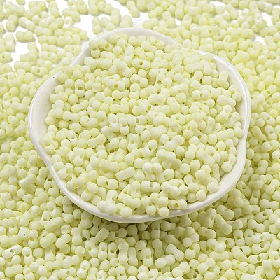 Macaron Color Opaque Frosted Glass Seed Beads SEED-K009-12B-15-1