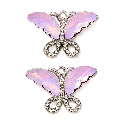 Alloy & Glass & Crystal Rhinestone Pendnats GL-CBA7C67-01P-02-1
