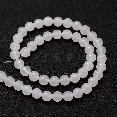 Natural White Agate Bead Strands X-G-G880-03-6mm-1
