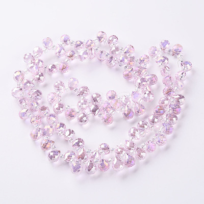 Transparent Glass Beads Strands X-GLAA-T006-14G-1