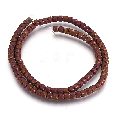 Electroplate Non-magnetic Synthetic Hematite Bead Strands LS-G-I208-19F-G-1