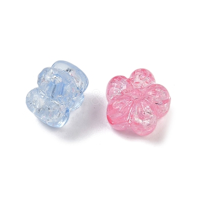 Transparent Crackle Acrylic Beads OACR-B031-21-1