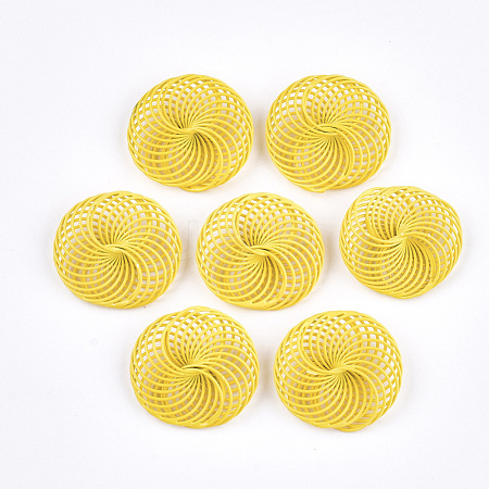 Spray Painted Eco-Friendly Iron Wire Beads IFIN-T009-04F-1