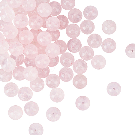 Natural Rose Quartz Beads Strands G-OC0001-02-10mm-1