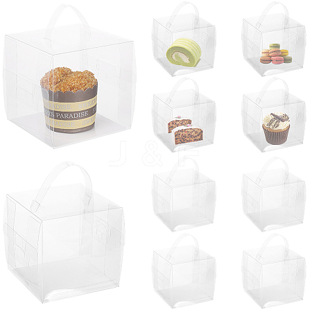 Clear Plastic Tall Cake Boxes CON-WH0001-22B-1