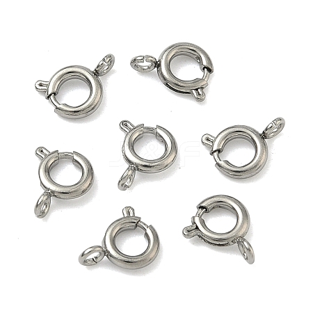 304 Stainless Steel Spring Ring Clasps STAS-B095-05A-P-1