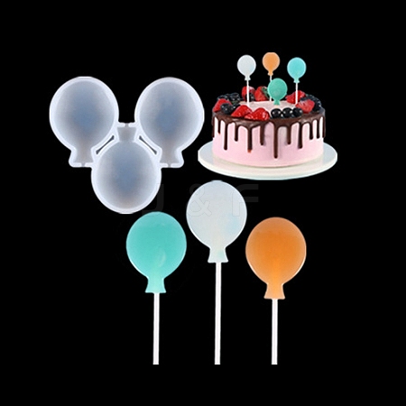 DIY Balloon Lollipop Making Food Grade Silicone Molds DIY-E051-04-1