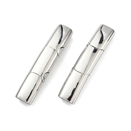 Smooth 316 Surgical Stainless Steel Rectangle Magnetic Clasps STAS-Z134-01P-1
