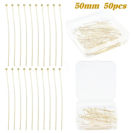50Pcs 304 Stainless Steel Ball Head Pins STAS-YW0002-87-1