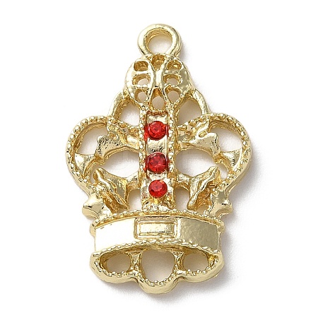 Rack Plating Light Gold Alloy Rhinestone Pendants LS-PALLOY-Z016-05G-1