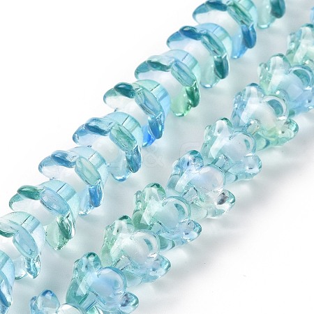 Transparent Glass Beads Strands LAMP-H061-01B-05-1