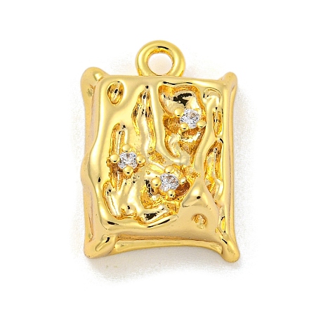 Brass Micro Pave Clear Cubic Zirconia Pendants LS-KK-O008-01D-G-1