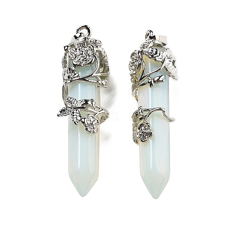 Synthetic Opalite Big Pointed Pendants G-A172-16K-1