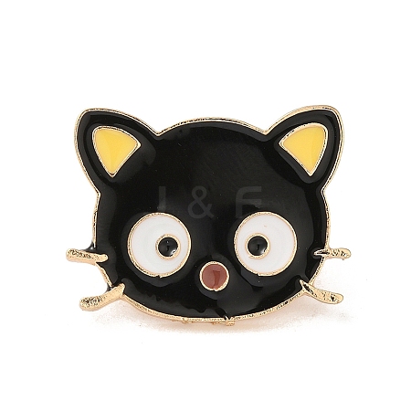 Golden Alloy Enamel Brooch JEWB-U004-04G-01-1