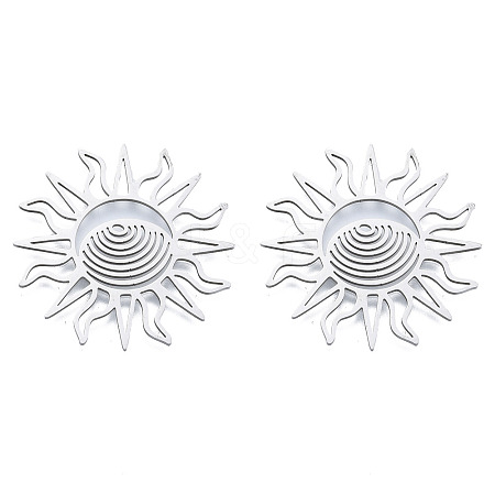 Non-Tarnish 201 Stainless Steel Filigree Joiners LS-STAS-N090-LA950-1-1