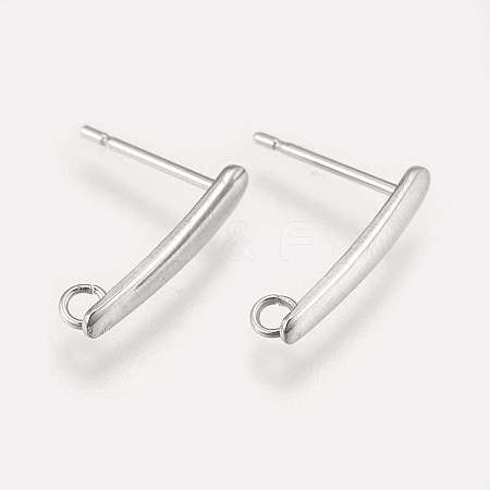 Non-Tarnish 304 Stainless Steel Stud Earring Findings LS-X-STAS-K182-23P-1