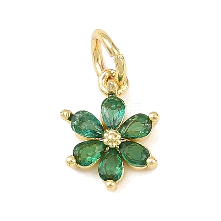 Brass Micro Pave Cubic Zirconia Pendants KK-H525-05C-G-1