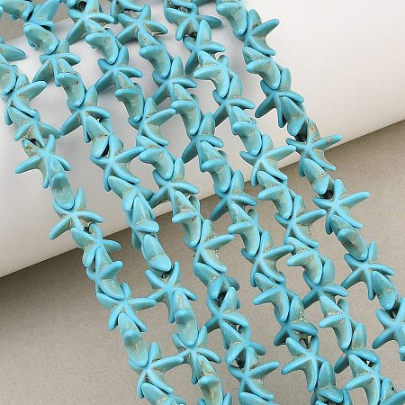 Synthetic Turquoise Dyed Beads Strands GG-CBA2BD3-01B-1