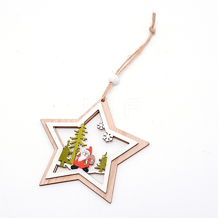 Wooden Ornaments WOOD-WH0107-63-1
