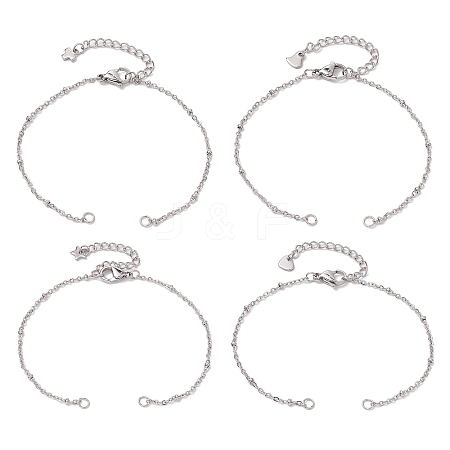 304 Stainless Steel Satellite Chain Bracelet Making AJEW-JB01298-02-1