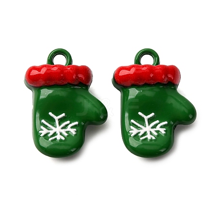 Christmas Themes Baking Paint Alloy Pendants LS-FIND-G097-02F-1