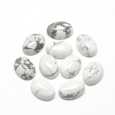 Natural Howlite Cabochons G-R415-13x18-29-1