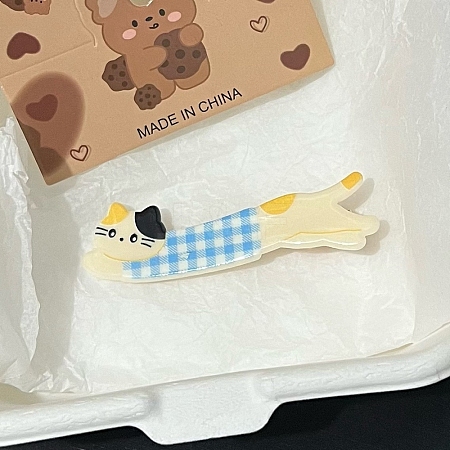 Cute Cat Shape Acrylic Alligator Hair Clips PW-WG0989F-03-1