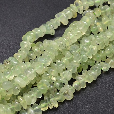 Natural Prehnite Chip Beads Strands G-E271-99-1