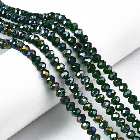 Electroplate Glass Beads Strands EGLA-A034-T6mm-B28-1