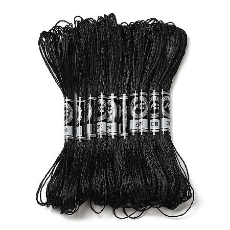10 Skeins 12-Ply Metallic Polyester Embroidery Floss OCOR-Q057-A03-1