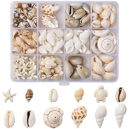 DIY Conch Shell Starfish Turtles Beads Findings Kits DIY-FS0010-25-1
