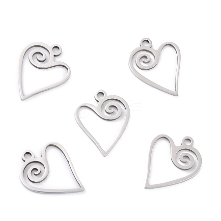 201 Stainless Steel Pendants STAS-K003-08P-1