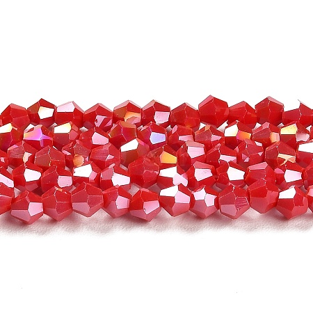 Opaque Solid Color Electroplate Glass Beads Strands X1-GLAA-F029-P4mm-A02-1